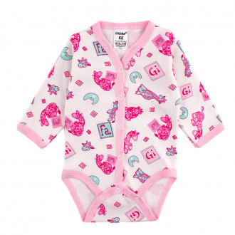 Боди от памучен интерлок с принтиран десен