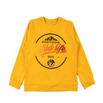 Ватирана блуза "Wild life" в жълто 1
