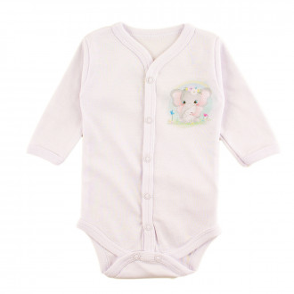 Боди от памучна материя в бяло