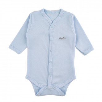 Боди от памучна материя в синьо