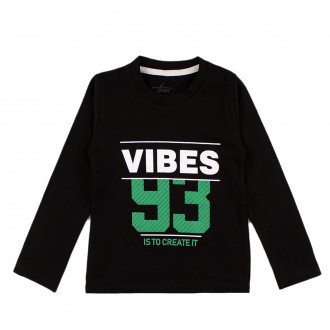 Блуза в черно и зелено  "Vibes"