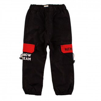 Шушляков панталон в черно и червено за момчета 