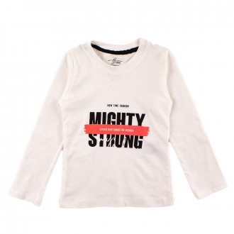 Блуза в бяло и червено за момичета