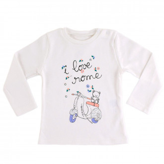 Детска блуза в бяло за момичета  