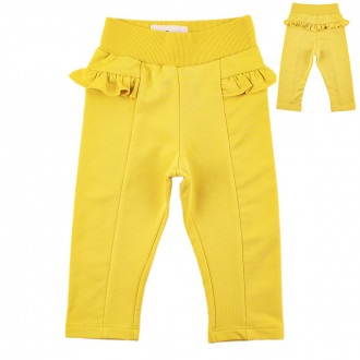 Панталонче с къдрички в жълто 1