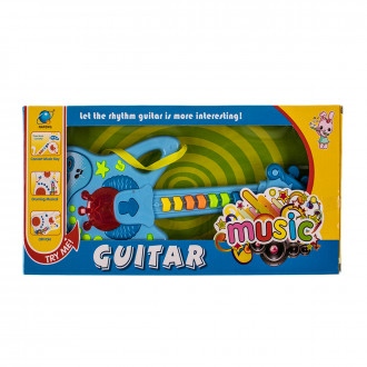 Детска китара с звук и светлина в синьо  39 х 19 см. 1