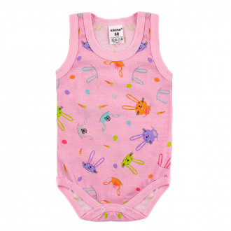 Боди-потник с принтиран десен за момичета