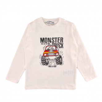 Блуза в бял цвят за момчета "Monster"