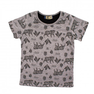 Тениска с щампиран десен "Тигътчета"