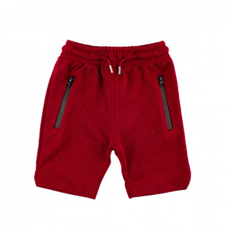 Къси панталони за момчета в цвят бордо
