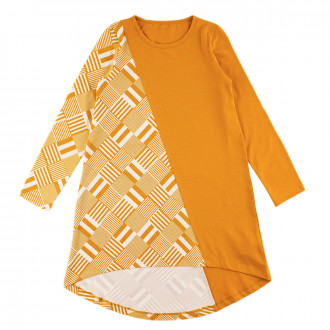 Трикотажна рокля в горчица "Сузана"