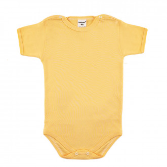 Бебешко боди от памучен рипс в жълто