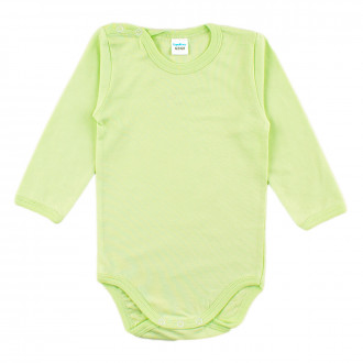 Боди от памучна материя в цвят резеда