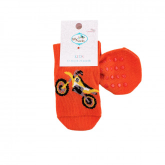 Бебешки къси чорапи със силиконови стъпки "Motto"