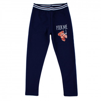 Дълъг клин в тъмносиньо с картинка