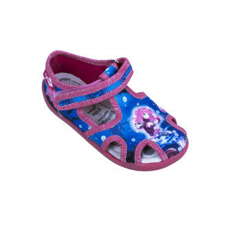 Анатомични дишащи текстилни обувки за момичета в синьо и розово 1