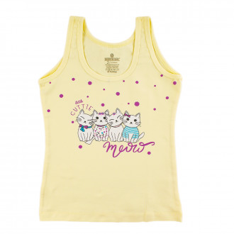 Детски потник в бледожълто за момичета