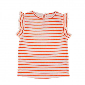 Детска тениска в райета за момичета 