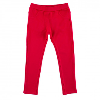 Клин-панталон с джобчета отзад в цвят малина