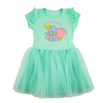 Детска лятна рокля в светлозелен цвят 