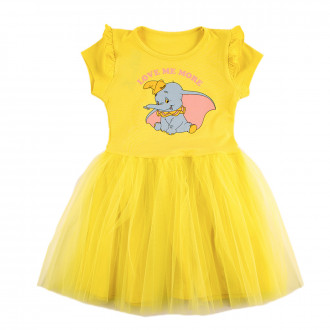 Детска лятна рокля в жълт цвят