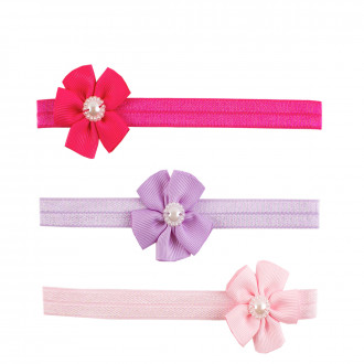 Комплект от 3 броя ленти за глава с цветчета