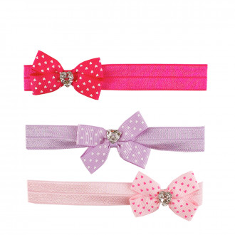 Комплект от 3 броя ленти за глава с панделки