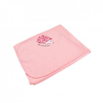 Бебешка двупластова памучна пелена в розово 73 х 90 см