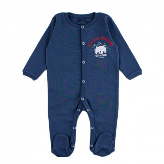 Бебешки гащеризон от памучен рипс в деним