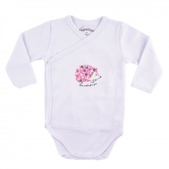 Бебешко боди от памучен интерлок в бяло 