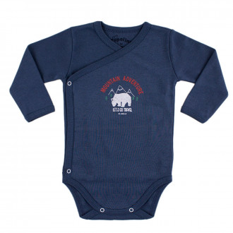 Бебешко боди от памучен рипс в  деним 