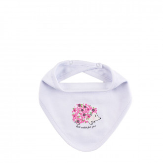 Бебешка двупластова бандана в бял цвят