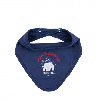 Бебешка двупластова бандана в цвят деним