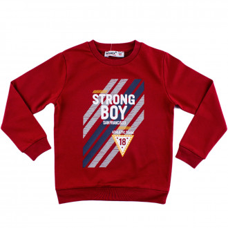 Детска блуза за момчета в тъмночервено