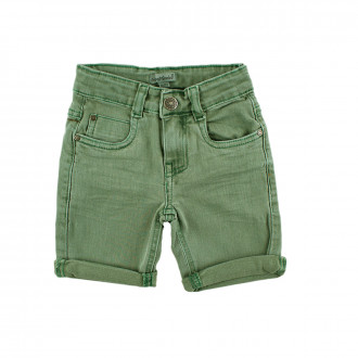 Детски къси панталонки за момчета в петролно зелено 1
