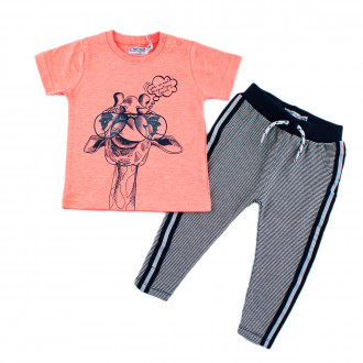 Бебешки летен комплект за момичета "Жираф"