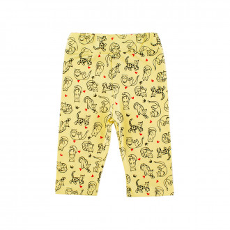 Лятно 3/4 клинче в жълто с картинки