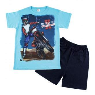 Детска лятна пижама за момчета "Motocross"