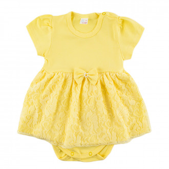 Лятно боди-рокля в жълто 1