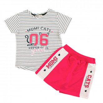 Летен комплект за момичета "Momi cats"