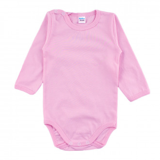 Памучно боди в розов цвят