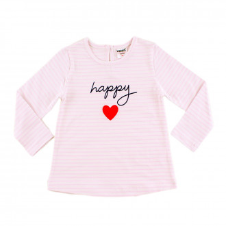 Блуза от памук на райета за момичета