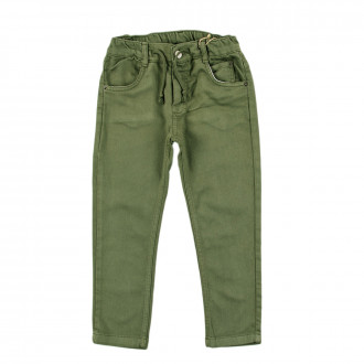 Детски плътен панталон в зелено 1