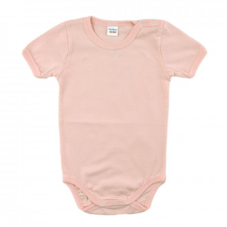 Боди от памучна материя в розов цвят