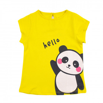 Детска тениска "Hello" в жълто
