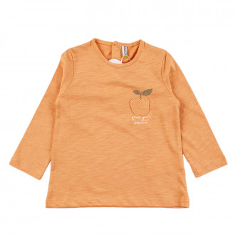 Детска памучна блуза в оранжев меланж 1