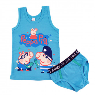 Комплект бельо за момчета в синьо (2 - 10 год.)