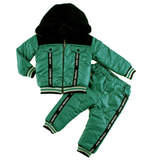 Зимно яке и панталон в петролено зелено за момчета (3 - 18 мес.) 1