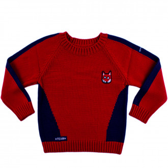 Детски пуловер в червено за момчета