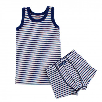 Комплект бельо за момчета в райе (2 - 12 год.)